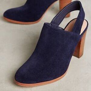 Charlotte Stone Navy Suede Mules